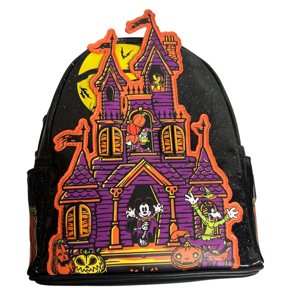 Disney Parks Loungefly Backpack Halloween Mickey Haunted House